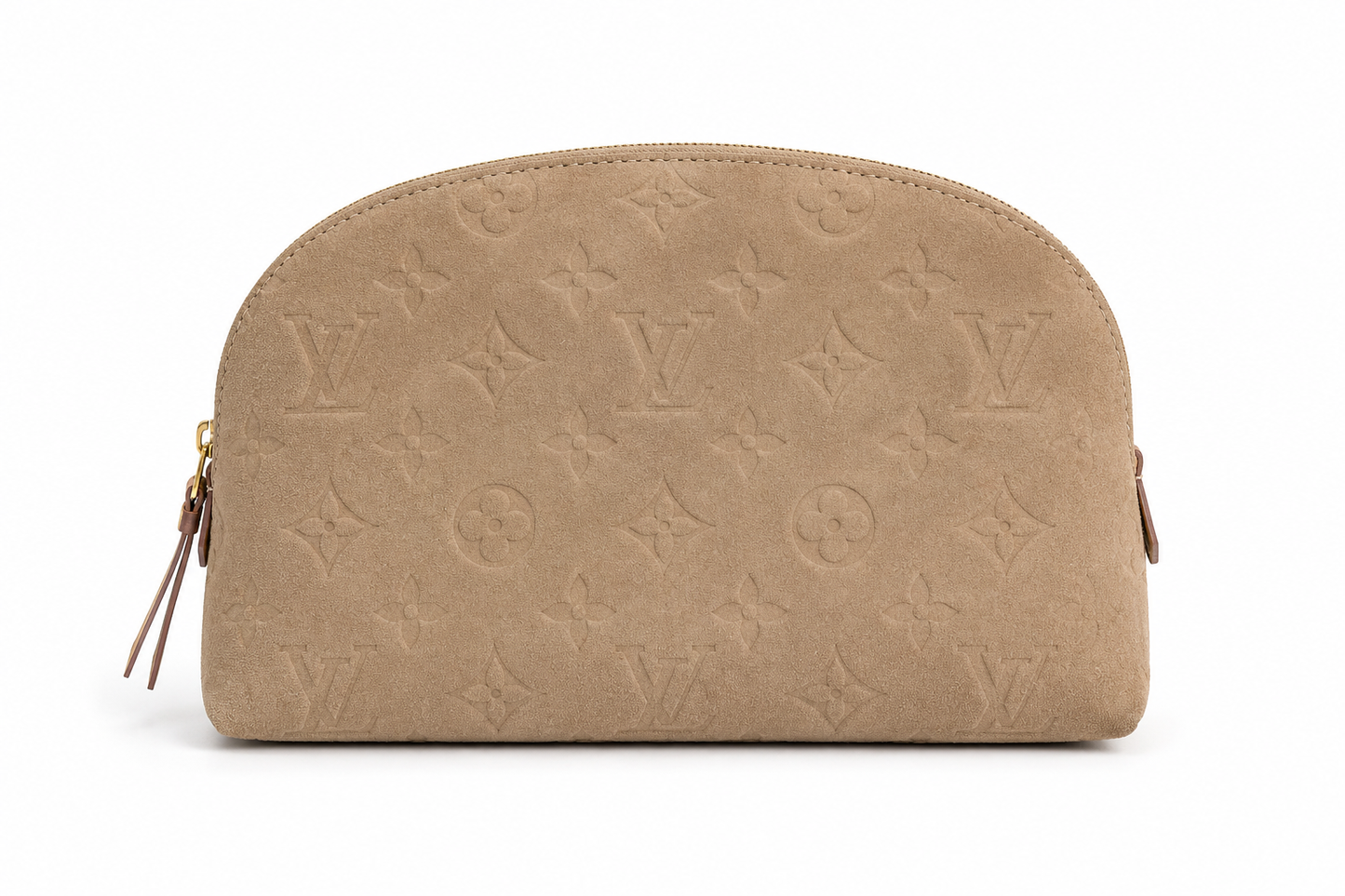 Hakiki Süet Deri Bej Clutch Çanta